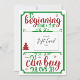 Navidades divertidos Red Green Gift Voucher Holder