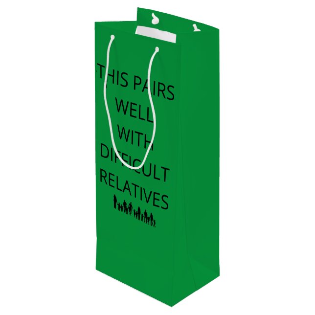 Navidades divertidos Tote de la Bolsa de Vino de A (Angulo reverso)