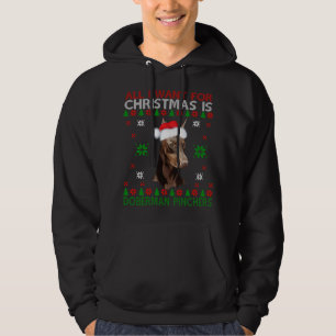 Navidades Doberman Dog Ugly Sweater Puppy Dog Love