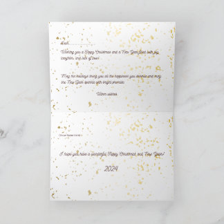 Navidades doblados y tarjeta de felicitación de Añ