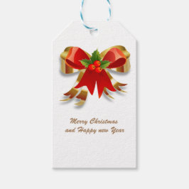 Navidades doblan etiqueta de regalo