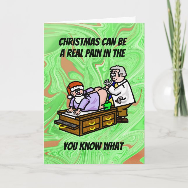 Navidades Dolor En La Tarjeta De Navidades Médicos (Anverso)
