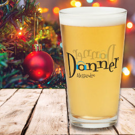 Navidades Donner Santas Reindeer Head Phones Glass