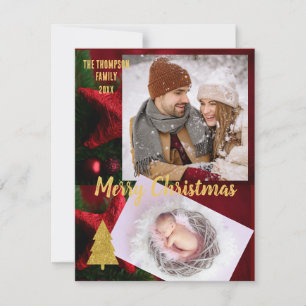Navidades dorados foto elegante familia de texto d