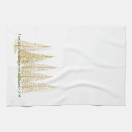 Navidades dorados Toalla de cocina de té