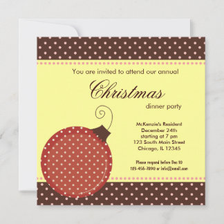 Navidades Dots cena Invitación