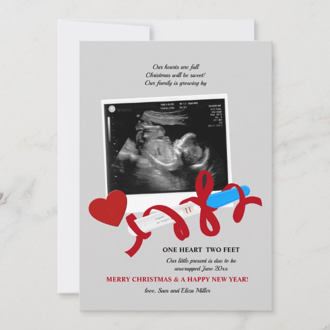 Navidades dulces Invitación de embarazo de vacacio (Anverso)