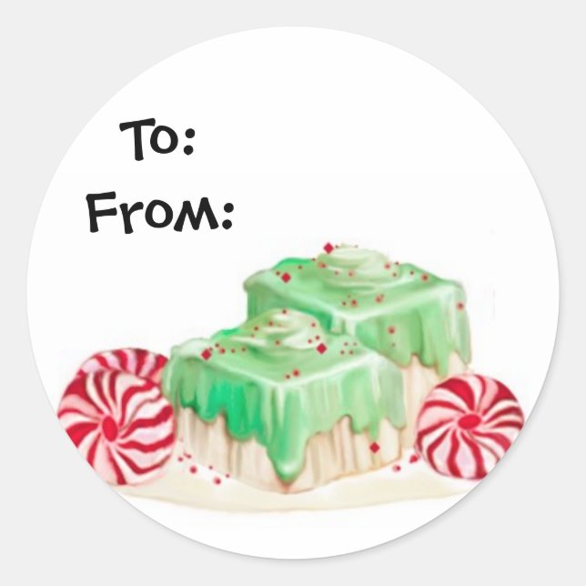 Navidades dulces Pegatinas (Anverso)