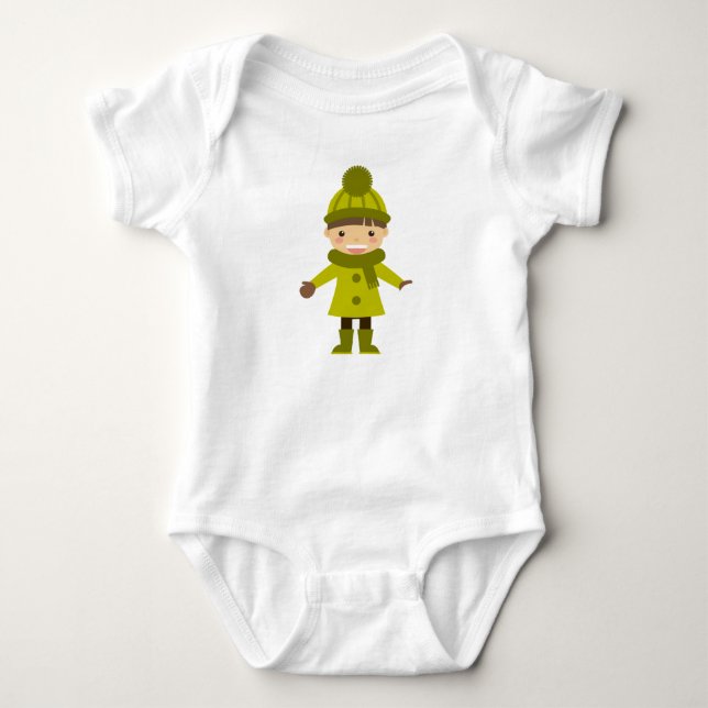 Navidades e invierno Design Baby Jersey Bodysuit (Anverso)