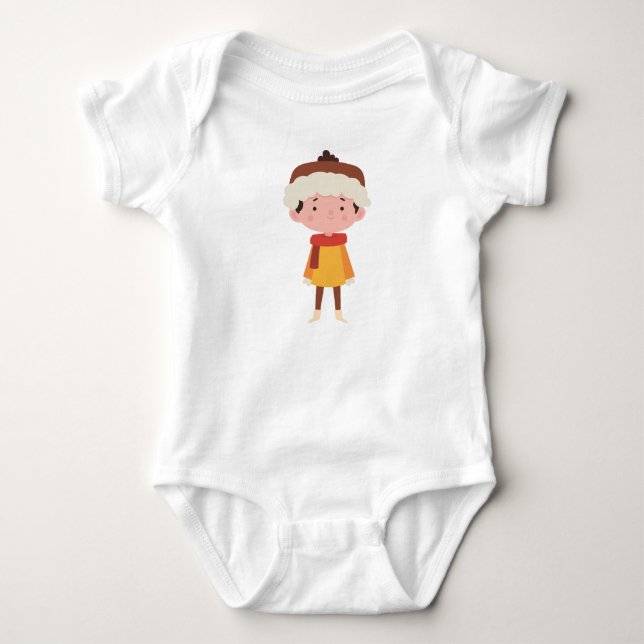 Navidades e invierno Design Baby Jersey Bodysuit (Anverso)