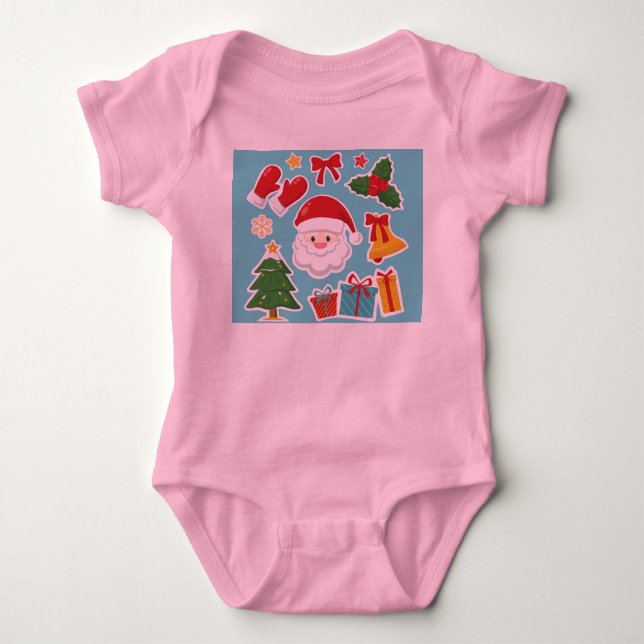 Navidades e invierno Design Baby Jersey Bodysuit (Anverso)