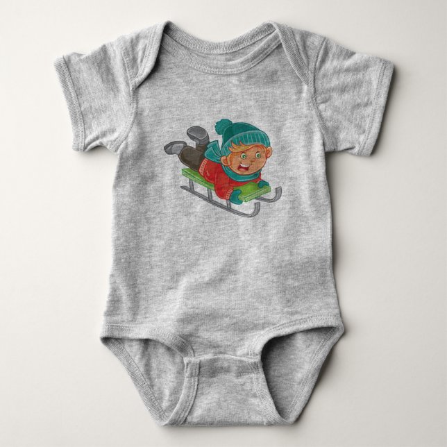 Navidades e invierno Design Baby Jersey Bodysuit (Anverso)