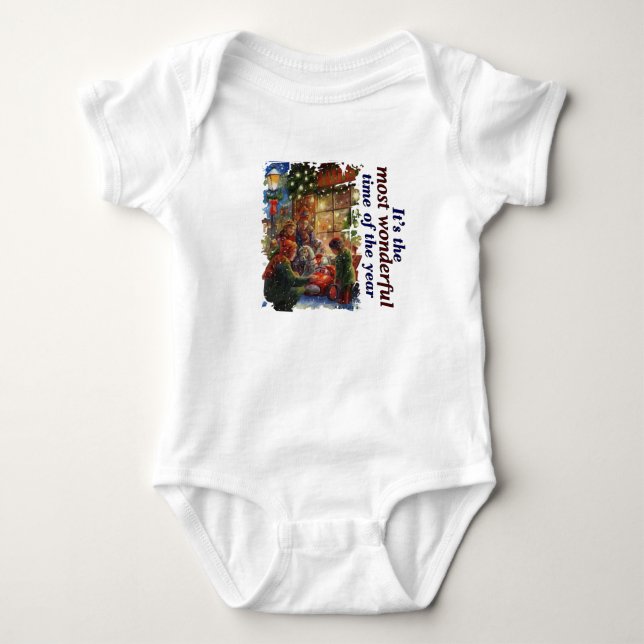 Navidades e invierno Design Baby Jersey Bodysuit (Anverso)