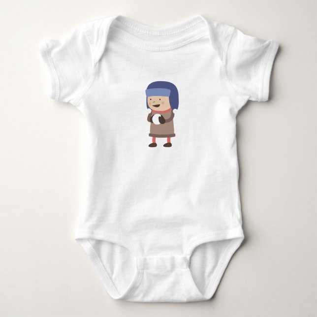 Navidades e invierno Design Baby Jersey Bodysuit (Anverso)