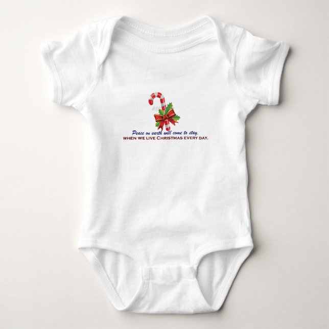 Navidades e invierno Design Baby Jersey Bodysuit (Anverso)