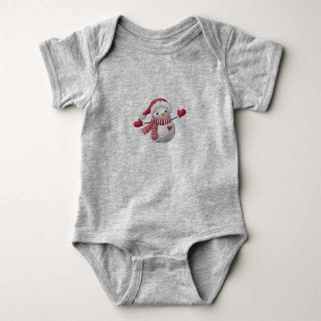 Navidades e invierno Design Baby Jersey Bodysuit (Anverso)