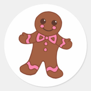 Navidades educados Pegatinas de galletas de pan de
