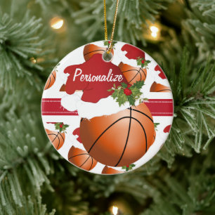 Navidades El baloncesto Personaliza el Ornamento