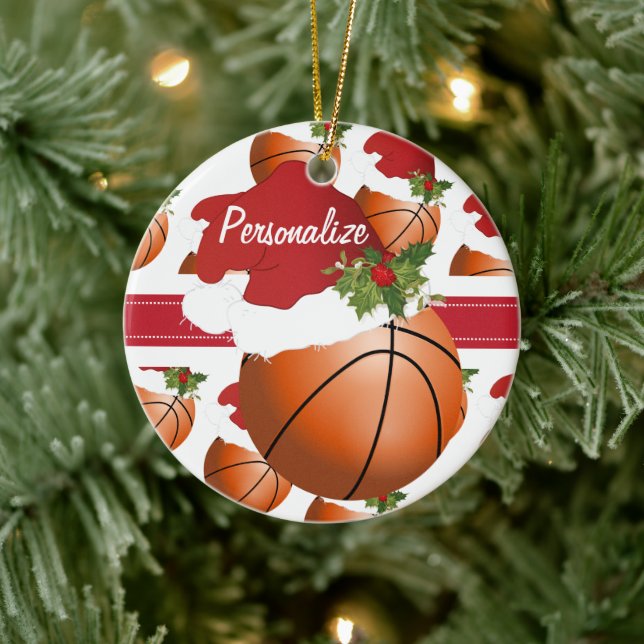 Navidades El baloncesto Personaliza el Ornamento (Árbol)