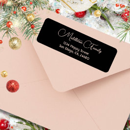 Navidades Elegante Sello Blanco Negro estacional