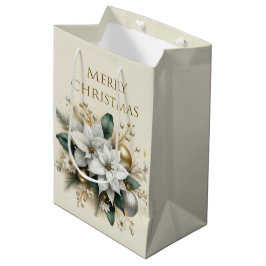 Navidades elegantes Bolsa de regalo de flor de poi