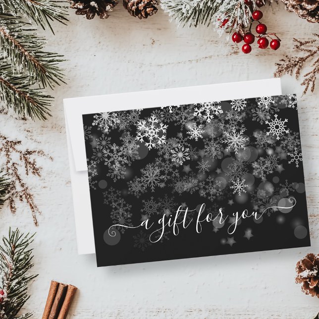 Navidades elegantes de color blanco negro con copo (Subido por el creador)