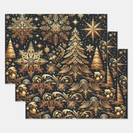 Navidades elegantes envolviendo papel