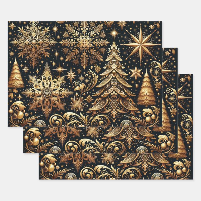 Navidades elegantes envolviendo papel (Set)