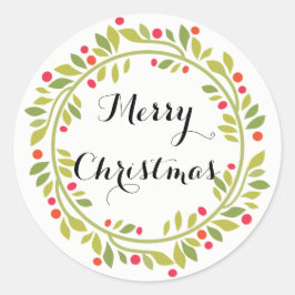 Navidades elegantes Wreath Pegatina