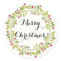 Navidades elegantes Wreath Pegatina
