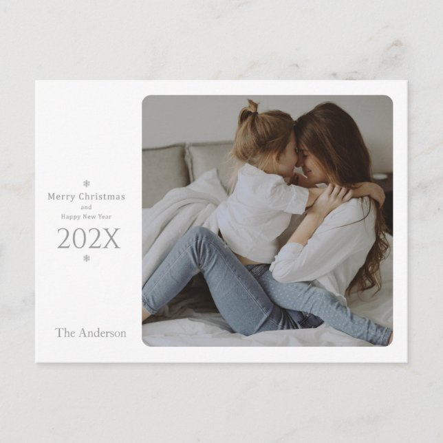 Navidades elegantes y con clase y tarjeta de Año N (Anverso)