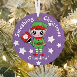 Navidades elfo, ornamento Metalizado