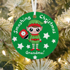 Navidades elfo, ornamento Metalizado