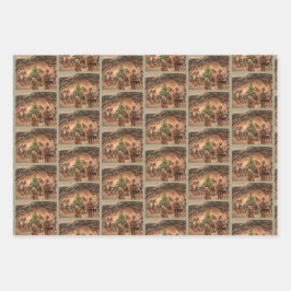 Navidades Elves Envoltura Papel Set 2