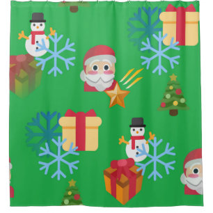 navidades emoji cortina de ducha