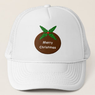 Navidades empujando sombrero de camionero festivo