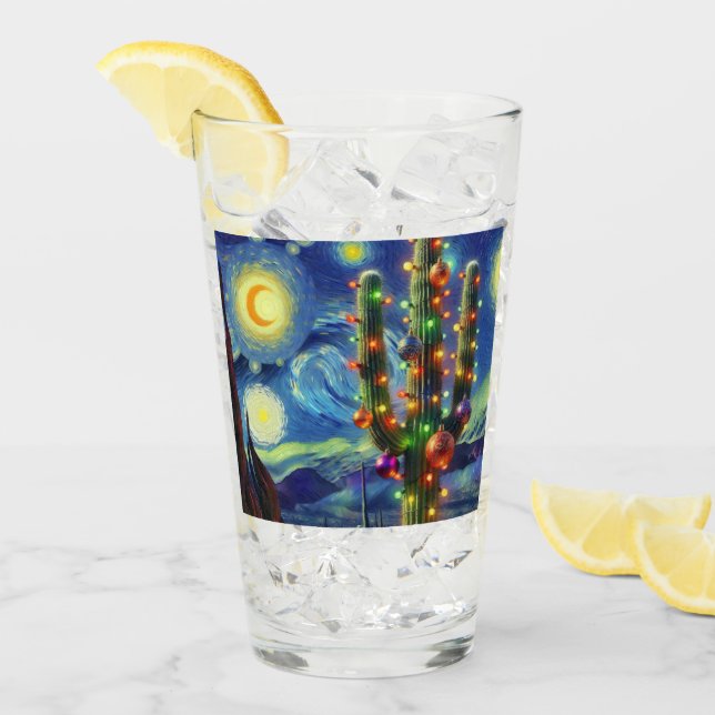 Navidades en el desierto Saguaro Cactus al suroest (Anverso (hielo))