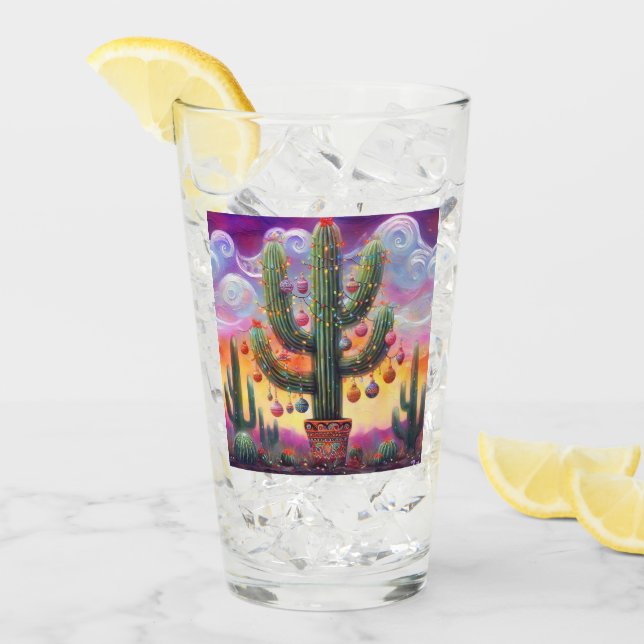 Navidades en el desierto Saguaro Cactus al suroest (Anverso (hielo))