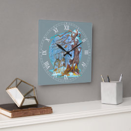 Navidades en el reloj de pared acrílico Elf Hall