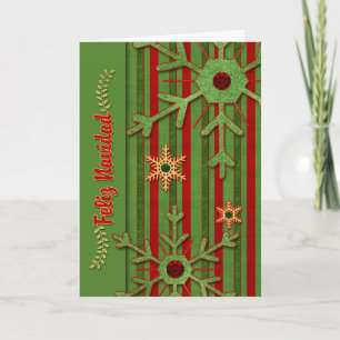 Navidades en español Feliz Navidad Verde rojo