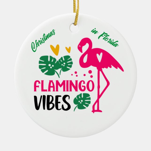 Navidades en Florida flamingo decoración de vibrac (Frente)