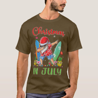 Navidades En Julio Camiseta Graciosa Santa Summer