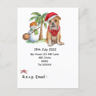 Navidades en julio con la tarjeta postal del perro