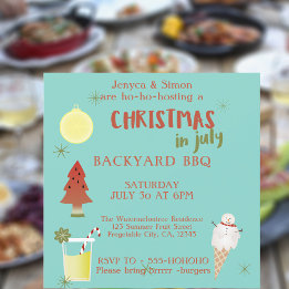 Navidades En Julio Invitación De La Fiesta De La B