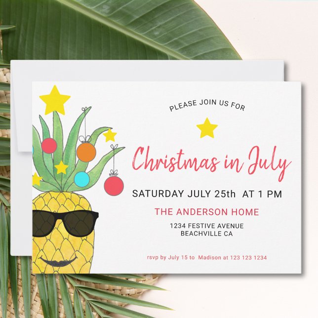 Navidades En Julio Invitación De La Fiesta De La P (Subido por el creador)
