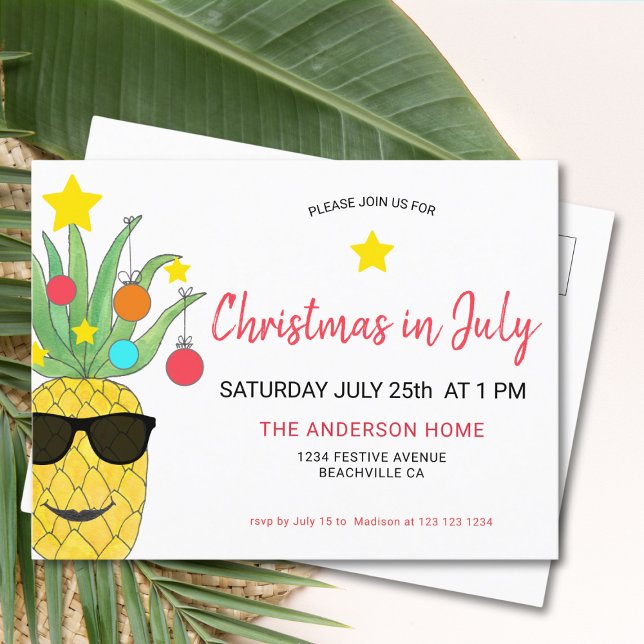 Navidades En Julio Invitación De La Fiesta De La P (Subido por el creador)