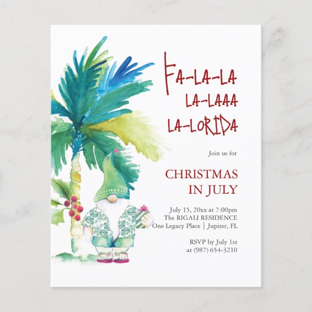 Navidades en julio Plantillas de volantes Tema tro (Frente)