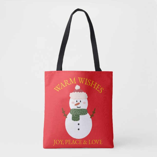 Navidades en la bolsa de té Snowman (Anverso)