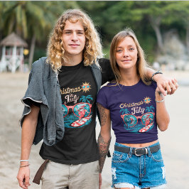 Navidades En La Camiseta De Julio, Summer Santa Cl