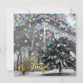 Navidades en la ciudad. Tarjeta plana